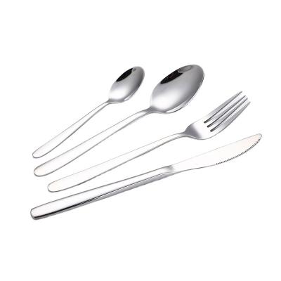 China Sustainable Reusable Modern Silverware Set Spoon Knife And Fork Cutlery Set for sale