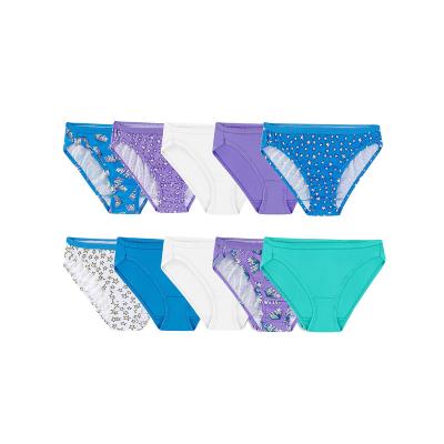 China Breathable Wholesale Cotton Seamless Breathable Princess Girl Floral Print Plaid Children's Underwear for sale