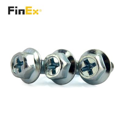 China OEM m6 m8 Phillips Hexagon Head Flange Bolt Stainless Steel for sale