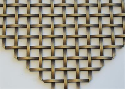 China 15mm Aperutre Woven Crimped Wire Mesh Bronze Decorative for sale