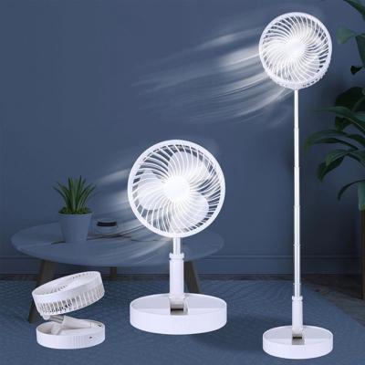 China Home Office High Speed Air Cooler DC USB Folding Portable Electric Telescopic Folding Tower Pedestal Stand Rechargeable Fan for sale