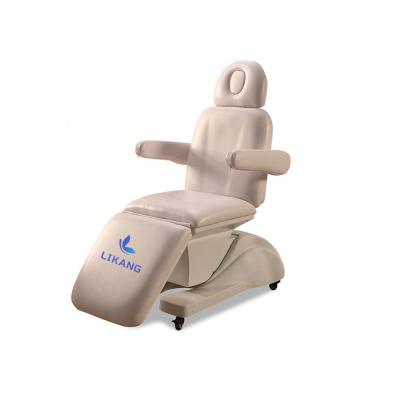 China Modern LIKANG Salon Furniture Electric 3 4 Motor Podiatry Chair Medical Couch Treatment Beauty Chair Massage Facial Chair Bed for sale