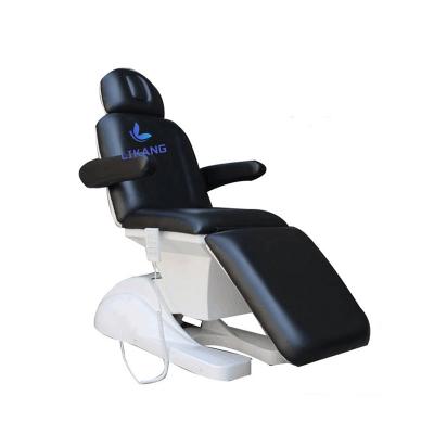 China Modern LIKANG Modern Electric silla Spa body beauty salon clinic Massage treatment bed Tables chair podiatry 4 Motors black beauty bed for sale