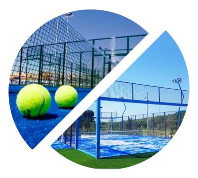 China Steel Factory Dripshipping Full Set Padel Panoramic Tennis Court Lvyin Outdoor Padel Court Tennis for sale
