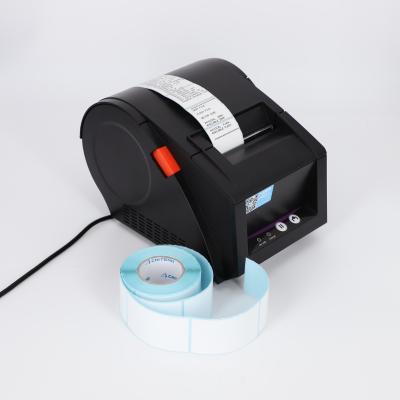 China 65 g/70 gm Papel de etiquetas térmicas de núcleo de papel Rolo de papel para embalagens de logística auto-aderente direta Papel de vidro à venda