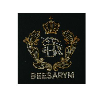 China Custom Flatback Bling Logo Crystal The Butterfly T-shirt Pattern Design Jewelry Iron On Pattern Rhinestone Transfer For Women Acrylic Gem for sale
