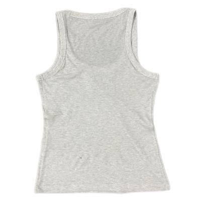 China Custom Cotton Ribbed QUICK DRY Logo Vest Summer Ladies White Women Crop Tank Top for sale