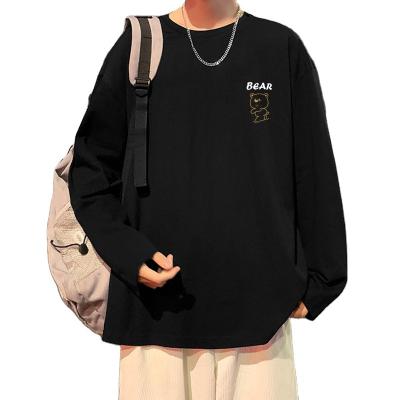 China High Quality Cotton Polyester Loose Anti-pilling Full Sleeves T Shirt For Men for sale