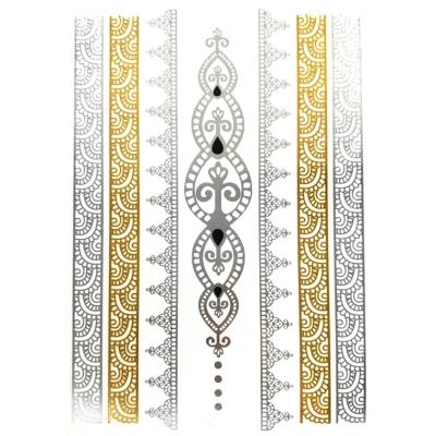 China Temporary Gold Skin Safe Waterproof Tattoo Sticker Temporary Hand Tattoos for sale