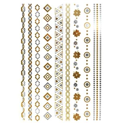 China Temporary Flash Tattoos Foil Gold Temporary Tattoo Sticker for sale