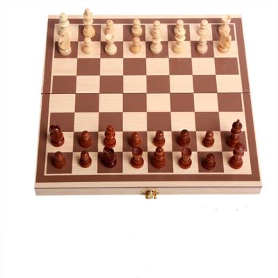 China 3+ High quality wooden classic chess board game Wooden valued and popular chess fold board game for party and family for sale