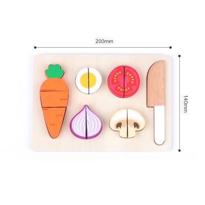 China Educational toy Direct selling wooden manufacturer Vegetable Slicer cutting game early educational food kids role pretend play toy for kitchen for sale