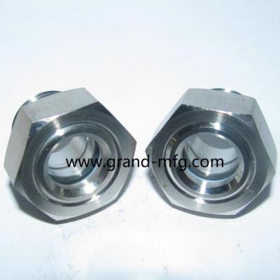 China SS304 and SS316 Stainless Steel Liquid Sight Glass for Hydraulic Reservoirs and Receivers Industrial Stainless Steel Liquid Sight Glass with Natural Glass and Borosilicate Glass for sale
