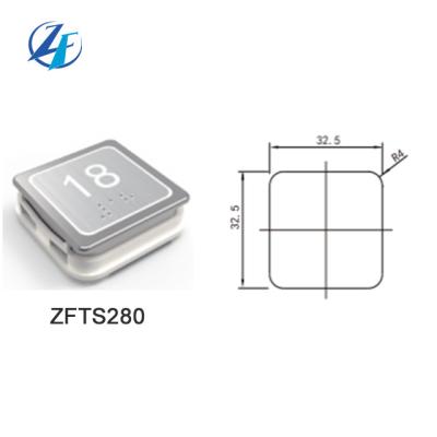 China XiZi Otis 32,5mm Edelstahl Rotlicht DC DO Aufzug Drücken-Knopf Drücken-Knopf für Aufzugsteile zu verkaufen