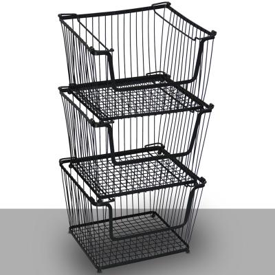 China Stocked iron wirestorage rack metal storage shelf household storage and sorting scrap for sale