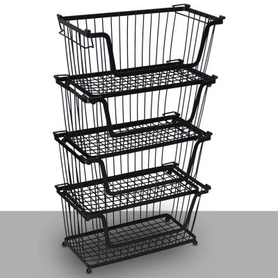 China 4 Layer Storage Rack Metal Storage Shelf Household Stocked Storage And Sorting Debris for sale