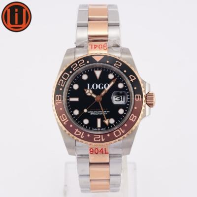 China Free Shipping Auto Date Customized 2813 Movement 904L Steel 40mm Rootbeer GMT Prime 3A Luxury Watches for sale