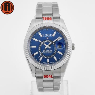 China Free Automatic Date Shipping 2813 Sky Dweller 3A Wrist 42mm Steel Automatic Movement 904L Men Luxury Watches for sale