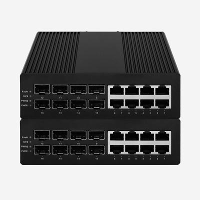 China 16 Port Industrial Gigabit L2 Switch With VLAN, LACP, STP, RSTP, MSTP Features for sale