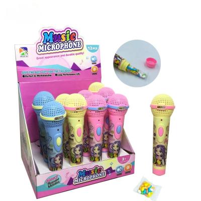 China Cartoon Toys 2023 Hot Selling Toy Lighting And Music Microphone Candy Light Microphone For Children for sale