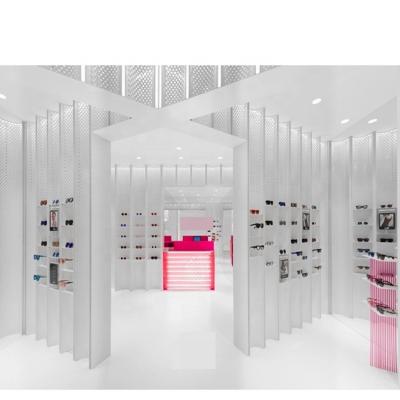 China Hot Selling MDF Wooden Display Cabinet For Sunglasses Store Furniture Interior Gondola Design for sale