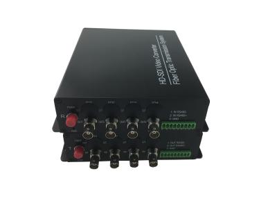 Cina Video completo del trasmettitore di singolo modo 4channel HD SDI di HD al convertitore della fibra con Ethernet di SFP di dati RS485 in vendita