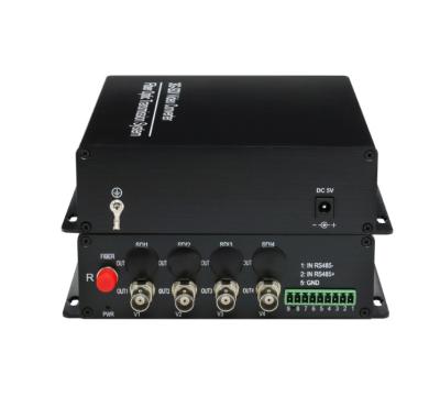 Cina 1080p 4 il convertitore della fibra di Manica 3G-SDI con 485+1Channel trasmette l'audio singolo modo FC BNC in vendita