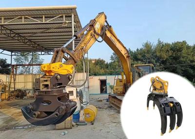 China Excavator 10 ton-35 ton Hydraulic Grapple For Grabbing Stone Log for sale