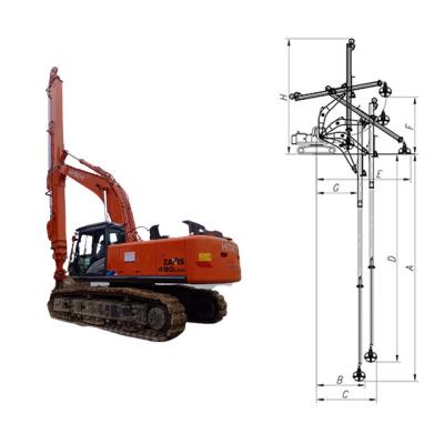 China Long Reach Excavator Telescopic Dipper Arm for Digging House Foundation for sale