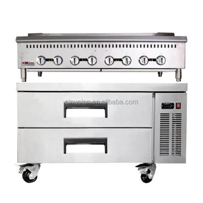 China Double Drawers Chef Base Refrigerator And Freezer Commercial Kitchen for sale