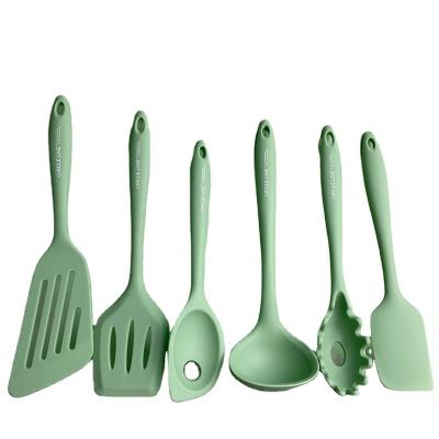 China Viable Hot Selling Heat Resistant Silicone Cooking Tools Kitchen Spatula Spoon Pocket Kitchen Utensil Set For Non Sticky Pan for sale