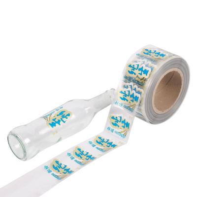 China Transparante stickerprinting voor brandy Whisky Vodk fles etiket etiket label sticker fabrikant Te koop