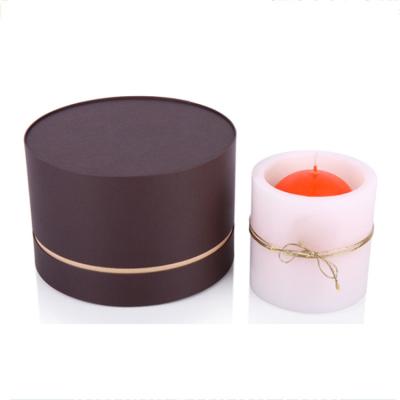 China Custom Cardboard Round Box Printed Black Color For Scented Candle for sale