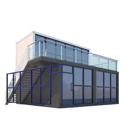 China Expandable Folding Container House Two Storey Prefabricated for sale