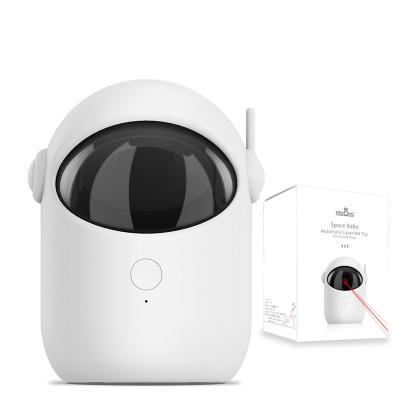China Pedono 3 Modes Viable White Funny Automatic Rotating Cat Laser Pointer Cat Toy Interactive Interactive Toy for sale