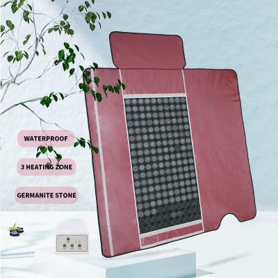 China Novo estilo ouro infravermelho distante 3 zona de aquecimento Bian Stones Sauna cobertor com um controlador para casa à venda
