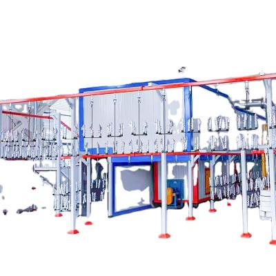 China Industrial low price electrostatic automatic high efficiency jet powder spray painting machine robot small price electric airless coating line for sale