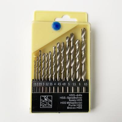 China Drilling IMPA 630252 1.5-6.5mm 13' S Metal High Speed Steel Straight Poly Case Shank Twist Drill Set for sale