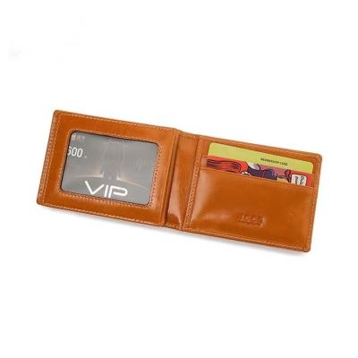 China Leather Thin Wallet Credit Card Holder Card Holder Waterproof Mens Womens Oil Bestselling Wax Top Layer Wallet ID for sale