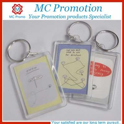 China Holiday decoration & Gift ID Card Holder Hard Plastic Acrylic Key Chain Wholesales for sale
