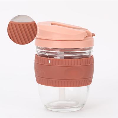 China Sustainable / Travel Portable Glass Coffee Mugs Mugs 12oz for sale