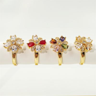 China Mingxi Rotary Jewelry All-match Mix Spell Light Luxury Gold Filled No Tarnish Slot Ring 18k for sale