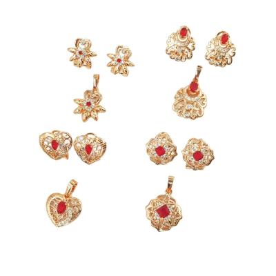 China Mingxi jewelry gift jewelry gift items CLASSIC low cost gold charm necklace earring pendant set for sale
