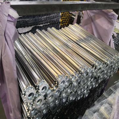 China Single Chain Drive Roller Conveyor AL2411/2421 Factory Supply Tapered Conveyor Roller With Single Steel Sprocket for sale