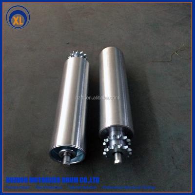 China Stainless Steel Conveyor Roller AL2321 Double Drive Chain Double Sprocket Roller Steel Conveyor Roller for sale