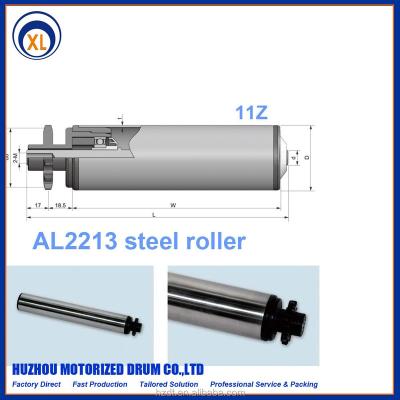 China Conveyor roller with sprocket, drive roller, steel chain roller from AL2213/2223/2311/2321 roller china suppliers for sale