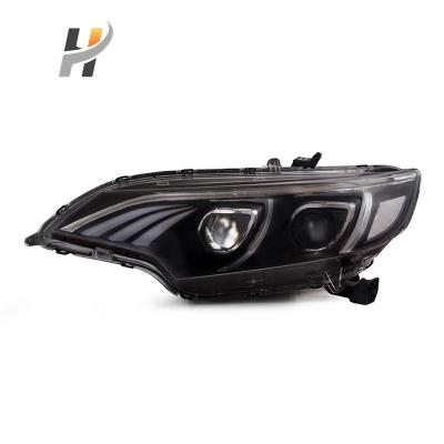 China Factory New Design High Quality Car Accessories Headlight Assembly Animation DRL For Honda Jazz Fitment for sale