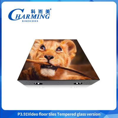 China Load Capacity 500KG Dance Floor Tempered P3.91 Glass Dance Floor Rapid Packaging Technology for sale