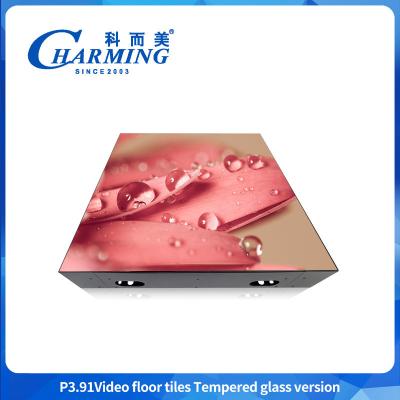 Chine Plancher de danse de mariage 4K SMD1921 P3.91 LED 3D Effets interactifs Gob Craft Lumineux RGB Matériau en verre couleur complète LED Video Floor Tile à vendre