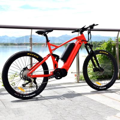 China Double Speed Aluminum Alloy Vacation Ebike 48V17.5Ah Battery 11 Electric Mountain Bike Full Suspension Electric Bicycle for sale